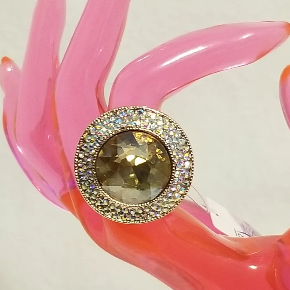 Impression Rhinestone Stretch Ring - Picture 5 of 6